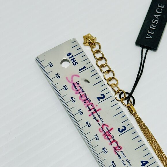 NIB Versace Medusa Head Pendant Gold Tone Triple Multi Chain Necklace $750 - Picture 11 of 11